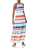 Plissee Tommy Hilfiger Damen Plissee Kleid, AGATHA CHIFFON MAXI DRESS Maxi , Gr. 34 (Herstellergröße: 4), Mehrfarbig (LEE STP 152)