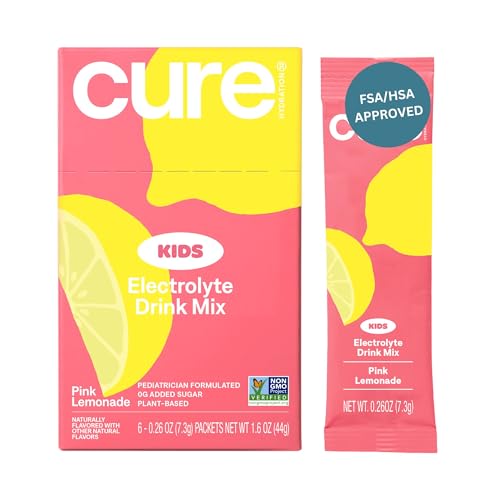 Cure Hydration Kids Electrolyte Drink Mix | Plant-Based...