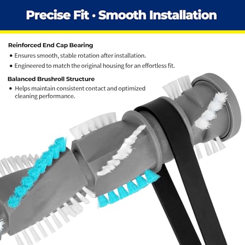 Image of Brush Roll & 2 Vacuum Belts Replacement for Bissell 2191 2191U 2191X 1700 17003 17004 1701 1739 1739R 1240 12401 12B1 PowerForce Helix (Turbo) Upright Vacuum Series, Replace Parts 2038072