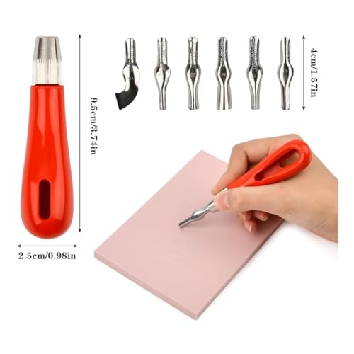 Blocs de linoleum pour la gravure avec gouges kit tampon caoutchouc DIY