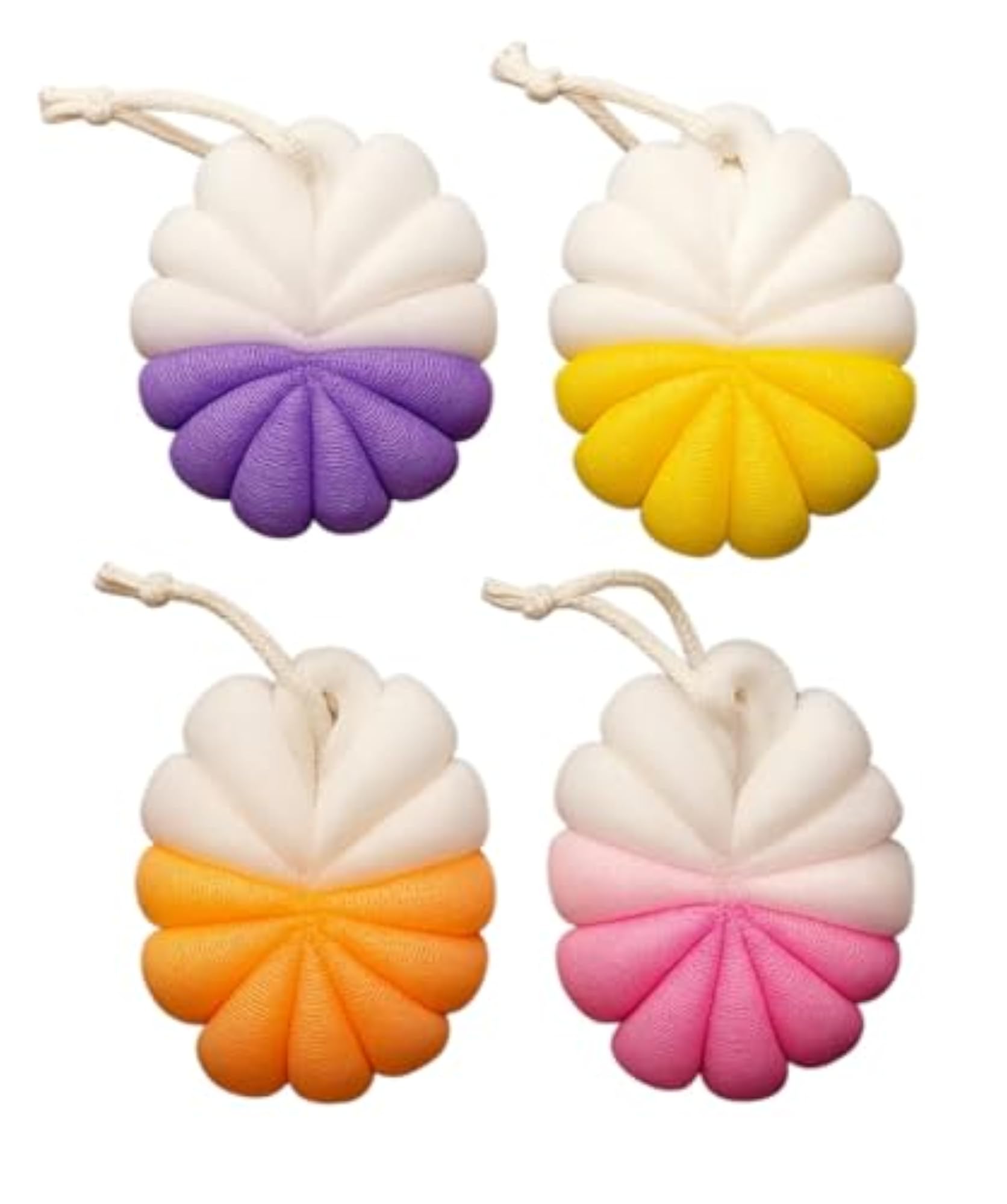 Soft Premium Loofah, Dual-Tone Exfoliating Bath Sponge