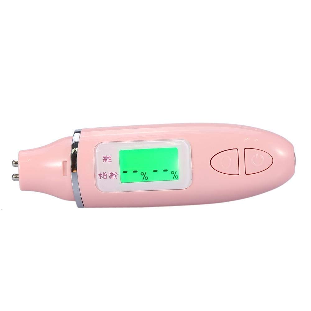 Sonew Analyseur de peau, Testeur de capteur facial Portable Digital LCD Display Precision Face Humidité Humidité Testeur d'huile pour la maison, Salon, Voyager(Pink)