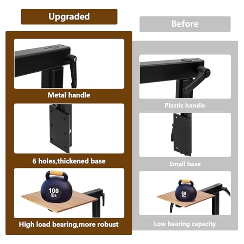 FormiPow Abnehmbare Wohnmobil Tischbeine, 360° drehbare Tischbeine, schwarz Tischgestell Tischfuß, RV-Tischbein mit klappbarer, Wohnwagen Tisch, DIY-Möbelbeine für T5 T6, Wohnmobil, Yachten Boot
