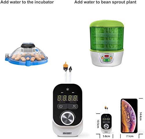 JAKEMY Automatic Drip Irrigation Kit,Mini Size Big Power Houseplants Self Watering System with 1-23 Hour & 1-30 Day Interval Programmable Timer,for 15 Potted Plants