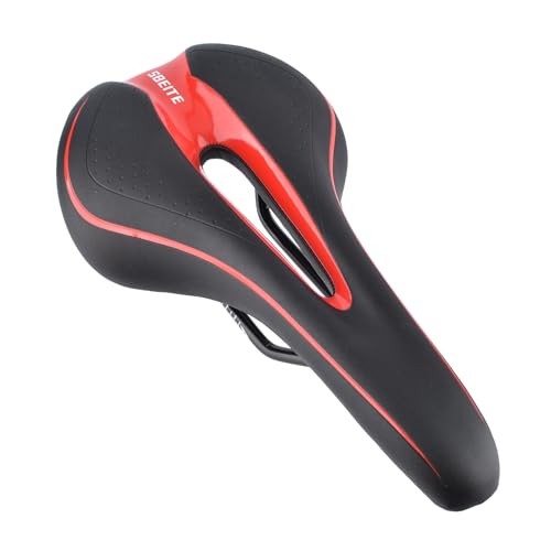 Sbeite Durable Mountain Bike Saddle Black Red
