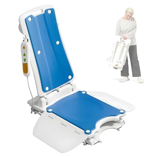 Electric Chair Lift for Elderly, Floor Lift Assist up to 300 lbs, Waterproof Bath Lift Device for Bathroom, Bedroom, Living Room