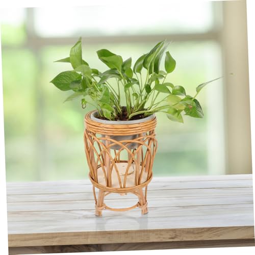 Support pour plante en rotin : surélevez vos pots pour protéger vos sols