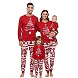 Pijama Navidad Familia Divertido - Pijamas De Navidad para La Familia Invierno Pijama Natal Pareja Elegante Pijamas De Navideños para Hombre Mujer