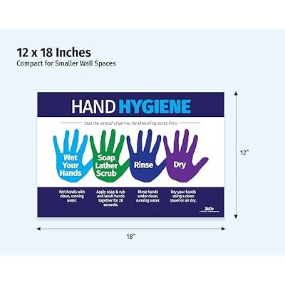 ZOCO Hand Hygiene Poster Handwashing Chart for Kids Indonesia | Ubuy