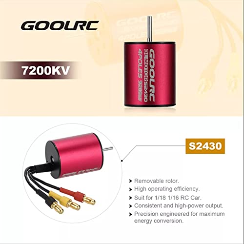 Goolrc S2430 7200Kv Brushless Motor 25A Esc 2.2Kg Metal Gear Servo Combo Set For 1/14 1/16 1/18 Rc Car #TOP1