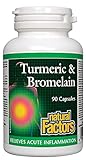 Natural Factors, Turmeric & Bromelain 450 mg, Muscle and Joint Support, 90 Capsules