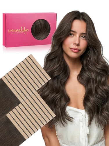 Image of WENNALIFE 3.15 inch Wide Tape in Hair Extensions Human Hair, Tape in Weft