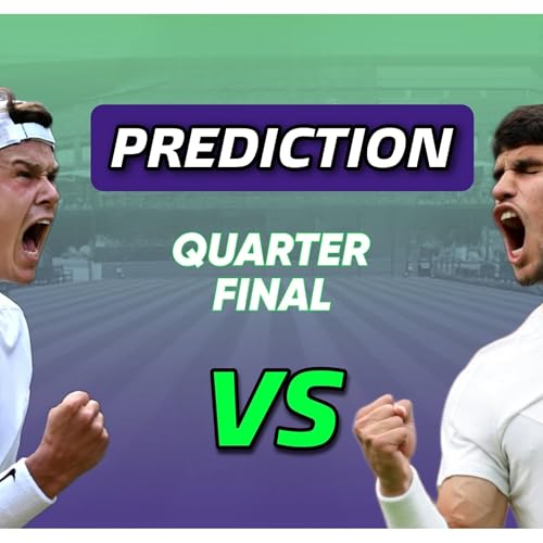 🎾Alcaraz vs Rune | Wimbledon Quarter Final | ATP Preview & Prediction Podcast Por  arte de portada