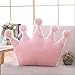 hokkk Viola/Giallo/Rosa/Grigio Cuscino a Forma di Corona Cuscino a Tre Punti a Cinque Punti Principe Principessa Corona Decor Cuscino in Peluche Sedia Divano 42cm F