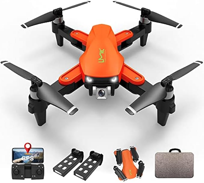 GPS Drone with Camera for Adults 4K UHD, Brushless Motor, GPS Auto Return, 5GHz FPV RC Quadcopter Auto Return Home, Altitude Hold, Follow Me, Custom Flight Path, Easy to Use for Beginner, 2 Batteries