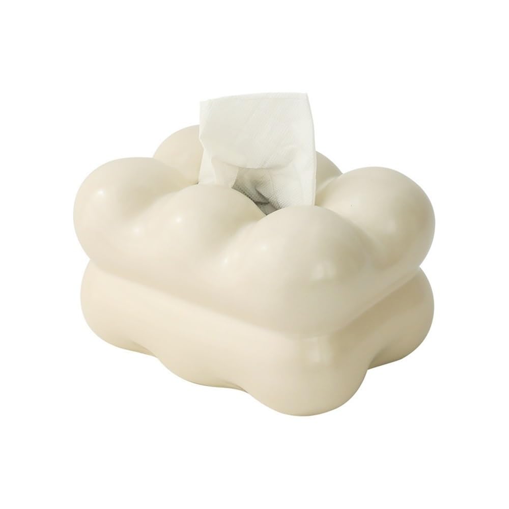 Tissue Holder Dispenser Tissue Box Ceramic Living Room Coffee Table Desktop Decorative Silver White Black for Living Room