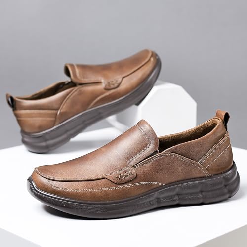Trsorini Mens Slip-on Casual Loafers Shoes Classic Bussiness Lightweight Soft Shoes Office Comfortable for Male4