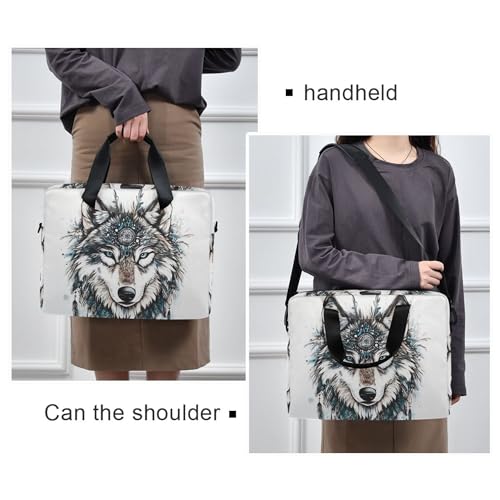 Bolsa maletín para laptop ALAZA Boho Wolf 13-15.6" miniatura 2