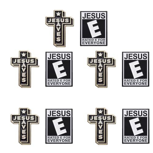 Image of Cross Brooch Pin for Women Men Cute Cross Brooch Metal Badge Pin Laple Religious Faith Brooches and Pins Hat Bag Shirt Decoration Jewelry Easter Pack