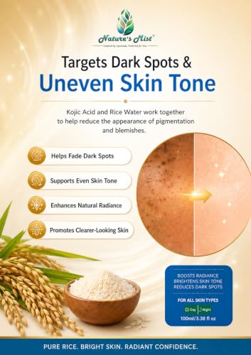 Image of Nature's Mist Rice Water + Kojic Acid Brightening Face Wash 100ml, Pack of 3 | Brightens Skin Tone | Helps Reduce Dark Spots | Evens Skin Tone | Strengthens Barrier | Hydrates & Nourishes