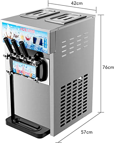 CREWORKS Kommerzielle Eiscreme Maschine Speiseeisbereiter Soft Ice Cream Maker 3 Geschmack 18L/H Edelstahl… – Bild 7