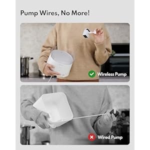 Silent Cat Water Fountain, HomeRunPet Pet Fountain with Wireless-Pump, Small-Dog Water Dispenser, Dual Mode, Quick Assembly & Easy-Clean, Filters Included, 68 oz/2L