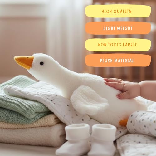 Image of TOYTALES Soft Sleeping Duck Plush Toy | Super Soft Light Weight | Stuffed Toy for Girls and Boys | Cute Plush Stuffed Animal Gift for Babies & Children (45CM)