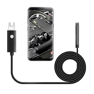 Borescopen 8 mm 1200P HD-endoscoopinspectiecamera, Android Windows USB 2 in 1 Borescope, waterdichte semi-rigide…