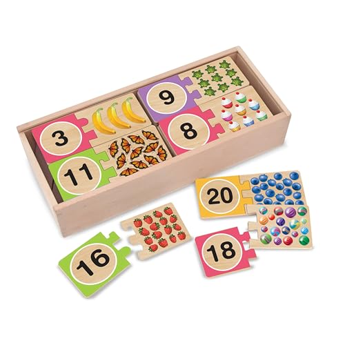 Melissa & Doug Self-Correcting Number Puzzles, Developmental Toy, Motor Skills, 3+, Gift for Boy or Girl