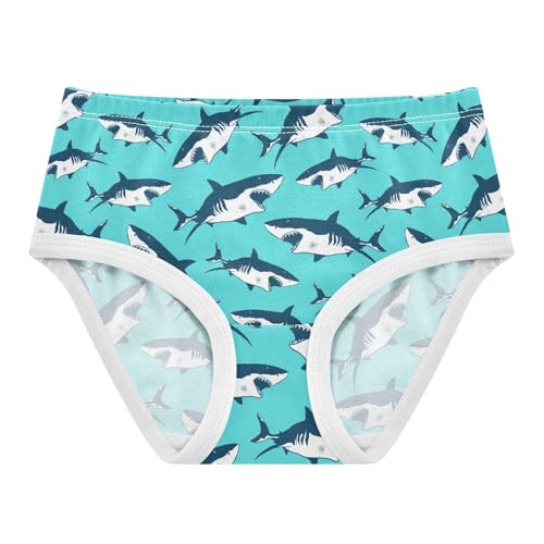 Little Girls Underwear Soft Cotton Shark Kids Panties in Sizes 2/3t, 4t, 5t, 6 and 8
