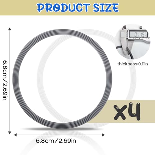Sankoly 4 Pack Rubber Seal Replacement Compatible with Owala FreeSip Water Bottle Top Lid Gasket Water Bottle Replacement Lid Accessories Compatible with Owala FreeSip Water Bottle 24/32oz