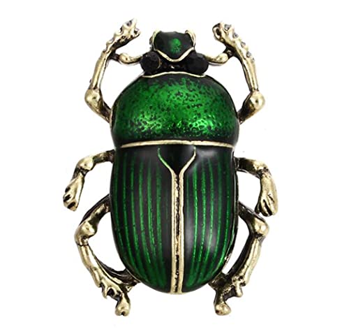 Broche de escarabajo, joyería vintage, broches de escarabajo para mujeres y niños, broche esmaltado con animales, insectos, accesorios, joyería de regalo