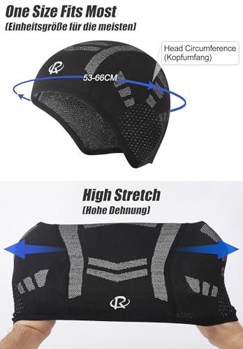 ROTTO Ciclismo Gorra Casco Forro con Orejeras para Ciclismo Motocicleta Correr - imagen 3