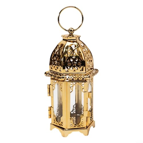 Schöne Eisen- und Glaslaterne für Zuhause, perfekt für romantische Dekoration und Event-Beleuchtung (2)