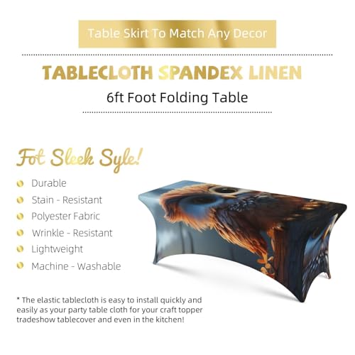Nappe rectangulaire 1,8m élasthanne infroissable résistante