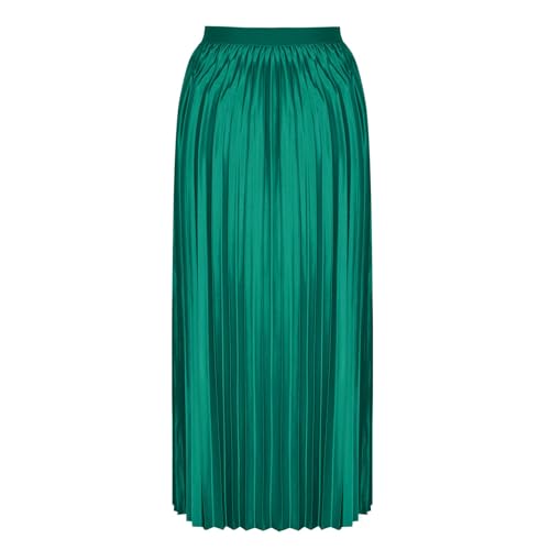 Pleated Midi Skirts for Women A-Line High Elastic Waisted Summer Flowy Beach Maxi Skirt Chiffon Long Swing Skirts3