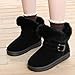Kids Snow Boots for Boys Girls Warm Waterproof Winter Booties with Cozy Faux Fur Lining Non-Slip Ankle Boots for Toddler Big Kids Fleece Collar Outdoor Cold Weather Walking Shoes with Fashion Buckle