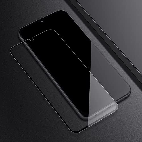 Image of Casodon Designed for Samsung Galaxy A24 4G Tempered Glass Screen Protector Guard (Black) Full Screen Coverage with Easy Installation Kit