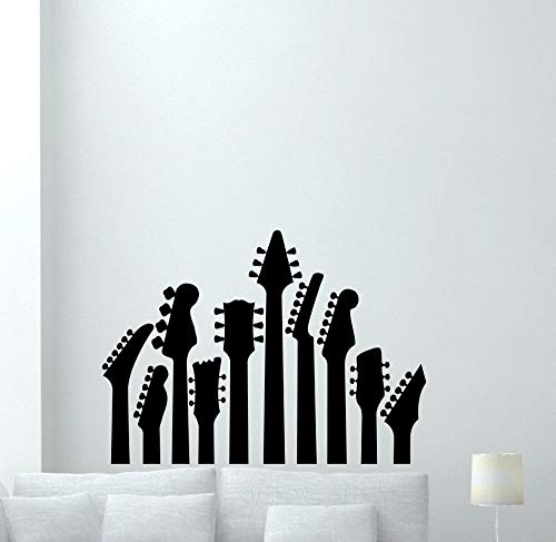 Guitar Wall Decal Sticker Rock Music Art Home Decor Vinyl Wall Mural Home Music Art Decoration Wall Stickers Ay0223 (Black, 57X80Cm) #TOP1