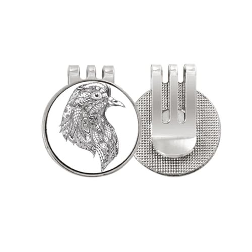 Marqueur de balle de golf art déco noir clip magnétique de chapeau