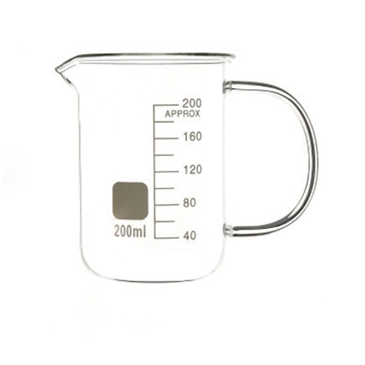 Vetreria da laboratorio 1 pz 50 ml-800 ml Becher in vetro con manico Vetreria da laboratorio Vetro borosilicato 3.3(800ml)