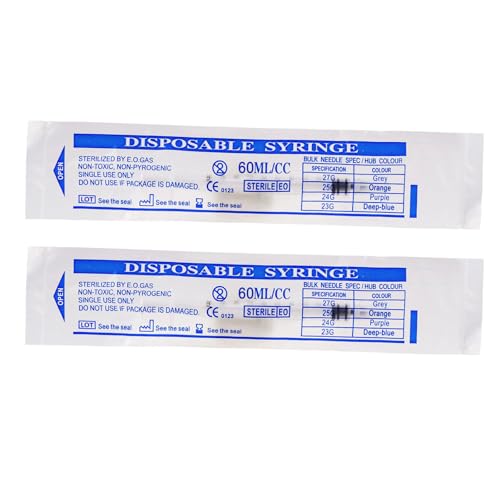 4 pack 60 ml syringe for liquid without needlesyringe with capindividually wrappedfor scientific labsmeasurementdispensingoil or glue applicato