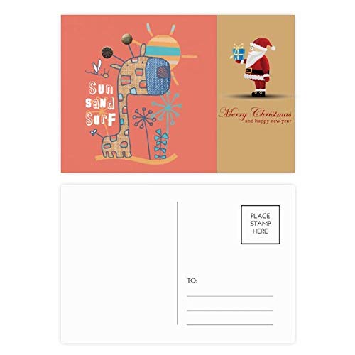 Cartes postales girafe rouge lot de 20 papeterie correspondance