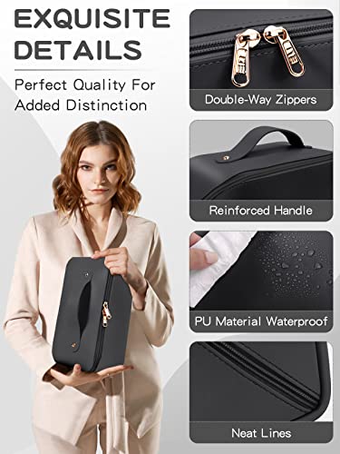 Makeup-Organiser-Make-Up-Bag-PU-Leather-Travel-Makeup-Bag-Large-Cosmetic-Bags-for-Women-Girls-Black-Makeup-Bags-with-Compartments