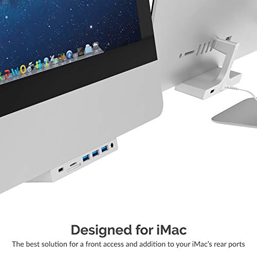 SABRENT Multi Port iMac Hub with Front Access USB Ports, SD/Micro SD Card Reader, 3.5mm Headphone Jack and Rear HDMI 2.0 Output (iMac 2017 to 2020) (HB-SIMC) - image 6
