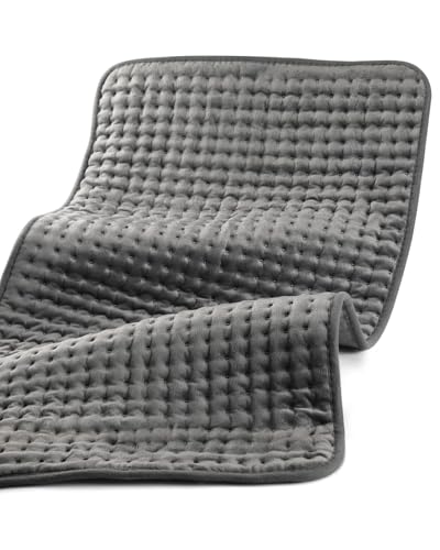 Image of Heating Pad for Back Pain Relief & Cramps, CooCoCo Heating Pads with Auto Shut Off Large, 6 Heat Settings Electric Heated Pad, 17 inchx33 inch, Dark Gray