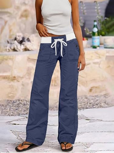 Image of Flamingals Straight Leg Drawstring Pants for Women