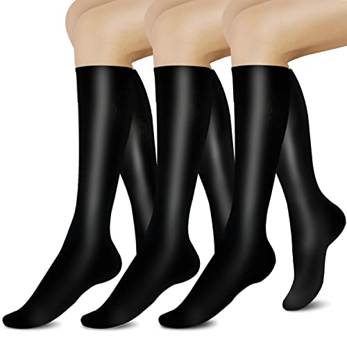 3 Pairs Copper Compression Socks - Compression Socks for Women & Men Circulation - Best for Medical Running Nurses（S/M)