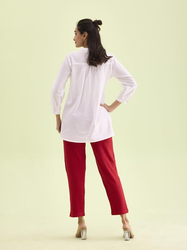 Image of GO COLORS Solid Ultra Warm Kurti Pant for Women | Mid Rise, Warm tech