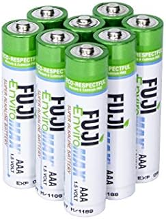 Fuji Enviromax AAA LR03 Super Alkaline Batteries - Eco-Friendly, Long Lasting, Powerful, No Harmful PVC & Heavy Metals Used  (8 Pack)